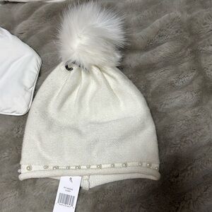 BRWT cream beanie